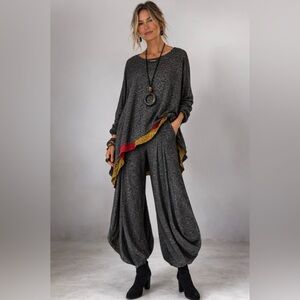 Alembika Heathered Balloon Leg Pants 2 (12-14)